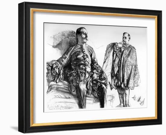 Studies of Old Dresses on Living Models, C1880-1882-Adolph Menzel-Framed Giclee Print