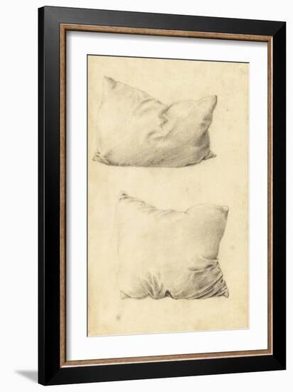 Studies of Pillows (Pencil)-Edward Burne-Jones-Framed Giclee Print