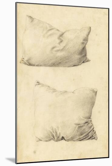 Studies of Pillows (Pencil)-Edward Burne-Jones-Mounted Giclee Print