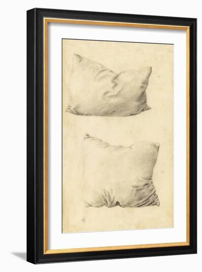 Studies of Pillows (Pencil)-Edward Burne-Jones-Framed Giclee Print