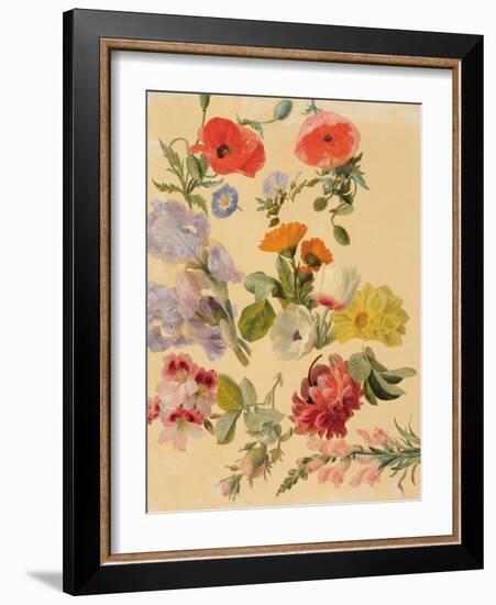 Studies of Summer Flowers-Jacques-Laurent Agasse-Framed Giclee Print