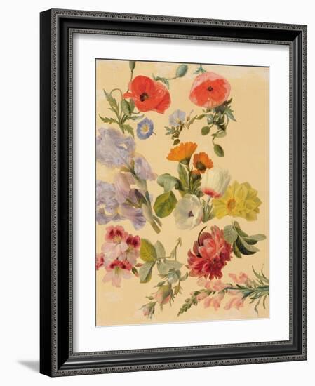 Studies of Summer Flowers-Jacques-Laurent Agasse-Framed Giclee Print