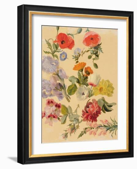 Studies of Summer Flowers-Jacques-Laurent Agasse-Framed Giclee Print