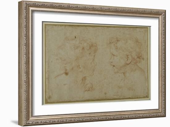 Studies of the Head and Left Hand of a Putto-Carlo Maratti-Framed Giclee Print