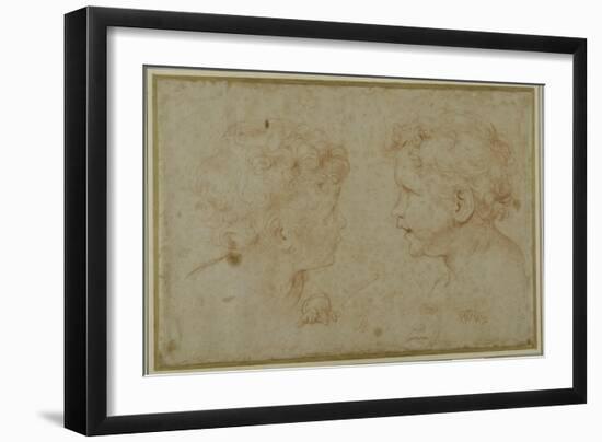 Studies of the Head and Left Hand of a Putto-Carlo Maratti-Framed Giclee Print