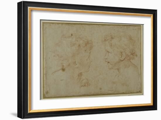 Studies of the Head and Left Hand of a Putto-Carlo Maratti-Framed Giclee Print