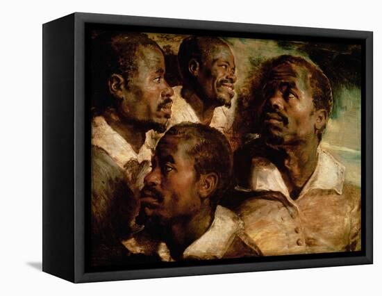 Studies of the Head of a Black Man-Peter Paul Rubens-Framed Premier Image Canvas