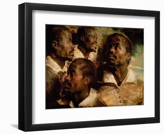 Studies of the Head of a Black Man-Peter Paul Rubens-Framed Giclee Print