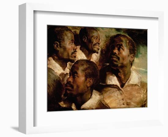 Studies of the Head of a Black Man-Peter Paul Rubens-Framed Giclee Print