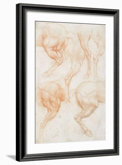 Studies of the Horse Rear Legs-Leonardo da Vinci-Framed Giclee Print