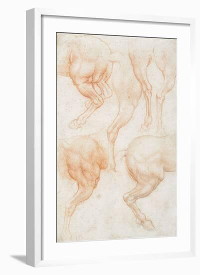 Studies of the Horse Rear Legs-Leonardo da Vinci-Framed Giclee Print