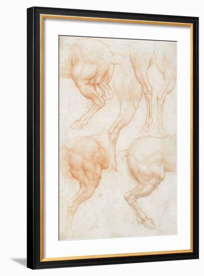 Studies of the Horse Rear Legs-Leonardo da Vinci-Framed Giclee Print