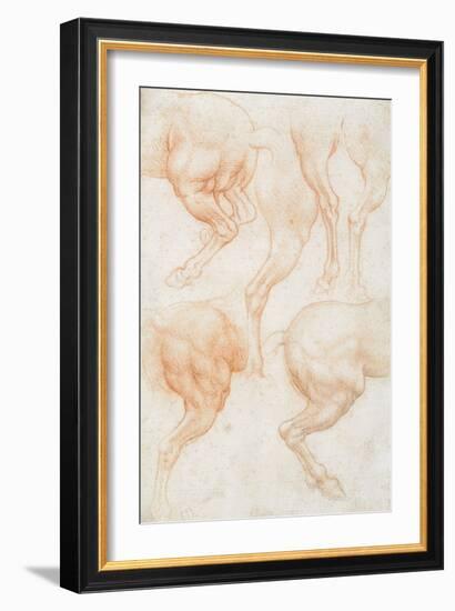 Studies of the Horse Rear Legs-Leonardo da Vinci-Framed Giclee Print