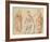 Studies of Three Women-Jean-Antoine Watteau-Framed Art Print