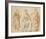 Studies of Three Women-Jean-Antoine Watteau-Framed Art Print