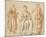 Studies of Three Women-Jean-Antoine Watteau-Mounted Art Print