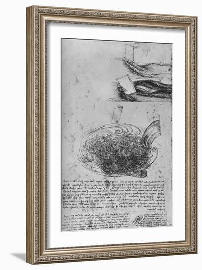 'Studies of Water Formations', c1480 (1945)-Leonardo Da Vinci-Framed Giclee Print