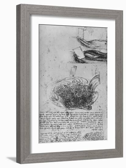 'Studies of Water Formations', c1480 (1945)-Leonardo Da Vinci-Framed Giclee Print