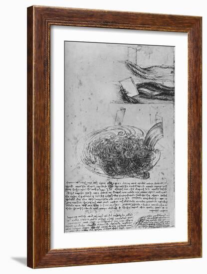 'Studies of Water Formations', c1480 (1945)-Leonardo Da Vinci-Framed Giclee Print