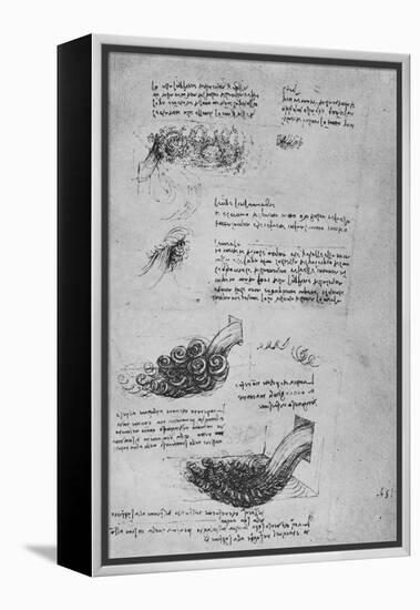 'Studies of Water Formations', c1480 (1945)-Leonardo Da Vinci-Framed Premier Image Canvas