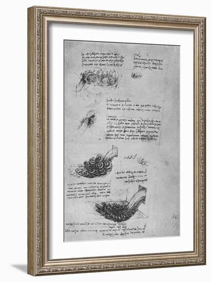 'Studies of Water Formations', c1480 (1945)-Leonardo Da Vinci-Framed Giclee Print