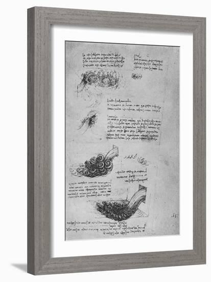 'Studies of Water Formations', c1480 (1945)-Leonardo Da Vinci-Framed Giclee Print