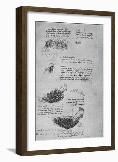 'Studies of Water Formations', c1480 (1945)-Leonardo Da Vinci-Framed Giclee Print