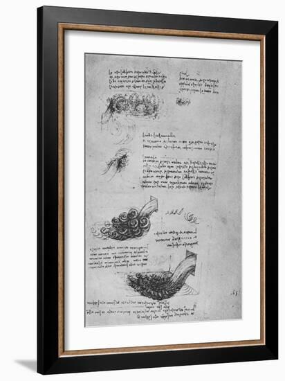 'Studies of Water Formations', c1480 (1945)-Leonardo Da Vinci-Framed Giclee Print