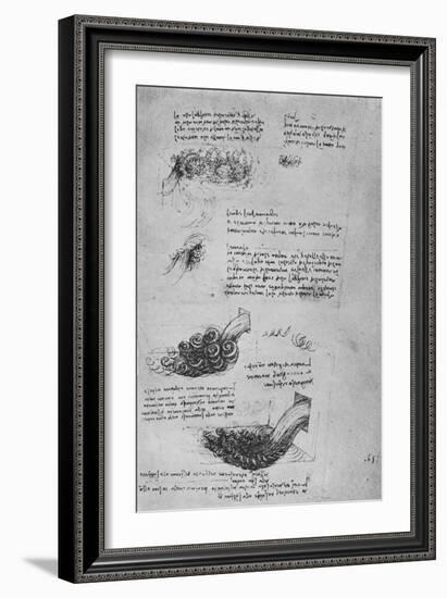 'Studies of Water Formations', c1480 (1945)-Leonardo Da Vinci-Framed Giclee Print