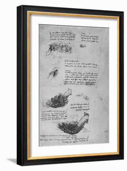 'Studies of Water Formations', c1480 (1945)-Leonardo Da Vinci-Framed Giclee Print