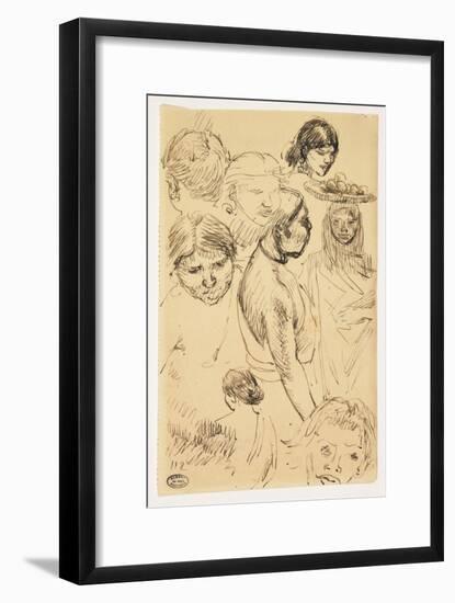 Studies of Women-Paul Albert Besnard-Framed Giclee Print