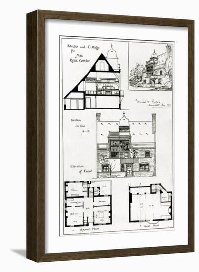 Studio and Cottage For Miss Rosa Corder, from 'The British Architect', 3rd October 1879-null-Framed Giclee Print