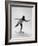 Studio Photos of Gloria Steinem Riding a Skateboard with a 007 James Bond Sweatshirt, 1965-Yale Joel-Framed Premium Photographic Print