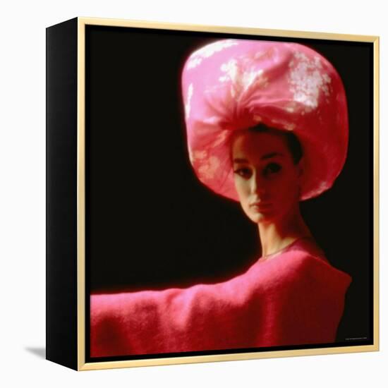 Studio Picture of Model clothing by Pierre Cardin for His 1962 Collection-Paul Schutzer-Framed Premier Image Canvas