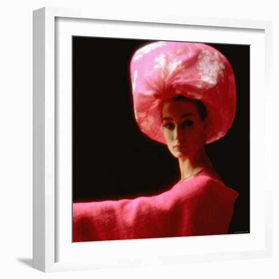 Studio Picture of Model clothing by Pierre Cardin for His 1962 Collection-Paul Schutzer-Framed Photographic Print