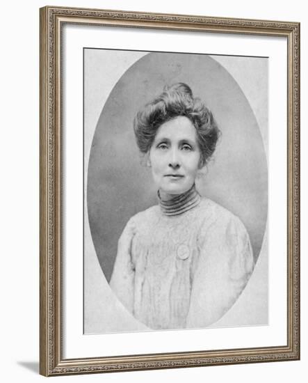 Studio Portrait of Emmeline Pankhurst-null-Framed Photographic Print