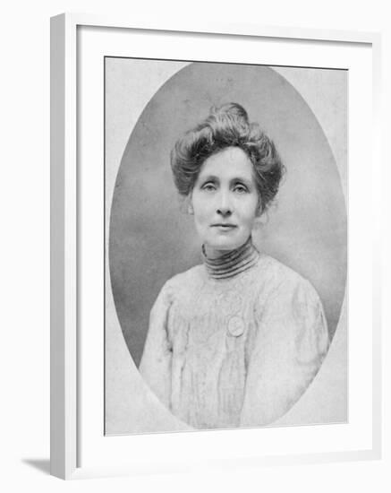 Studio Portrait of Emmeline Pankhurst-null-Framed Photographic Print