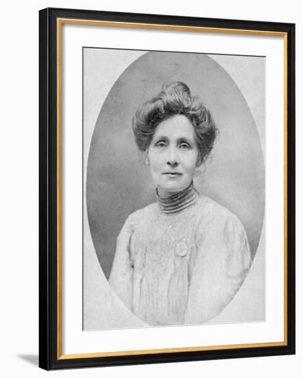 Studio Portrait of Emmeline Pankhurst-null-Framed Photographic Print