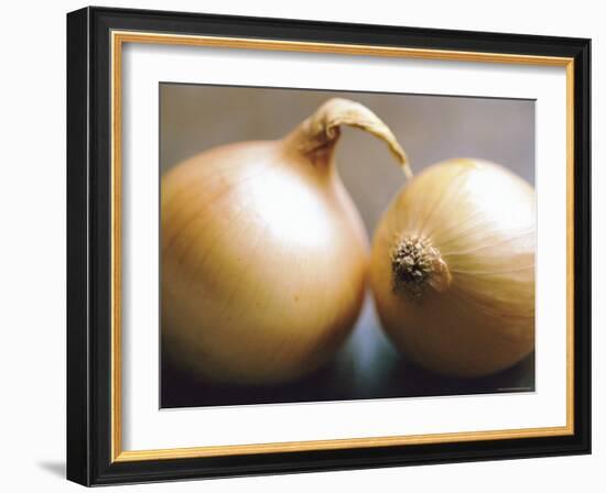 Studio Shot of Two Onions-Lee Frost-Framed Photographic Print