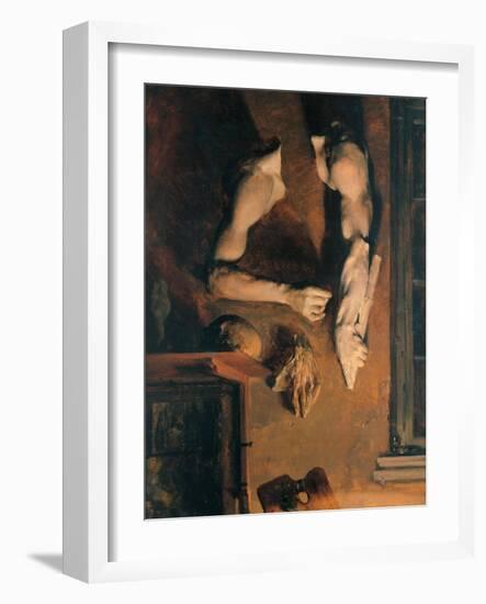 Studio Wall, 1852-Adolph Friedrich von Menzel-Framed Giclee Print