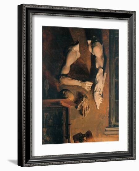 Studio Wall, 1852-Adolph Friedrich von Menzel-Framed Giclee Print