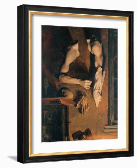 Studio Wall, 1852-Adolph Friedrich von Menzel-Framed Giclee Print