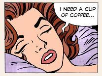 Woman Dreams Morning Cup Coffee-studiostoks-Premium Giclee Print