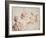 Study, 1716-1718-Jean-Antoine Watteau-Framed Giclee Print