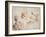 Study, 1716-1718-Jean-Antoine Watteau-Framed Giclee Print