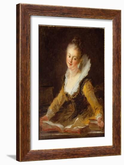 Study, 18Th Century (Oil on Canvas)-Jean-Honore Fragonard-Framed Giclee Print