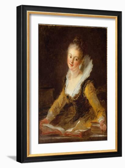 Study, 18Th Century (Oil on Canvas)-Jean-Honore Fragonard-Framed Giclee Print