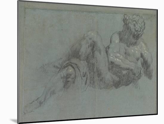 Study after Michelangelo's Giorno, c.1550-55-Jacopo Robusti Tintoretto-Mounted Giclee Print