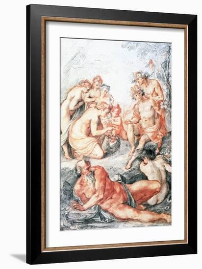 Study, Baptism of a Child, C1584-1609-Joseph Heintz the Elder-Framed Giclee Print