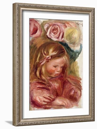 Study, Coco in the Roses-Pierre-Auguste Renoir-Framed Giclee Print